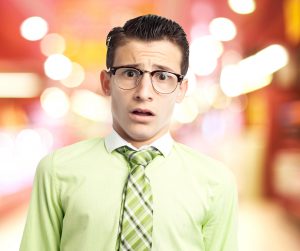 worried businessman scared pose